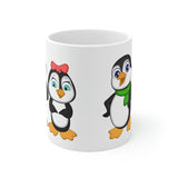Leigha Marina's Mommy & Daddy Penguins Ceramic Mug - 11oz