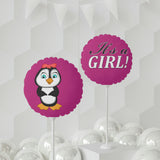 Baby Shower Balloon - It's a Girl 11" Pink - Round & Heart-Shaped