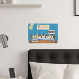 Leigha Marina's "There Were Five in the Bed" Penguins Nursery Rhyme Poster