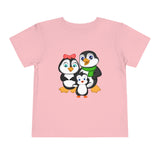 Toddler-Size Tee - Mommy, Daddy, and Bebo Penguins - Leigha Marina Cartoon Design