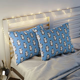 Pillow Sham - Light Blue - Bebo The Penguin Leigha Marina's Cartoon Design