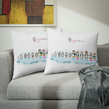 Pillow Sham - Leigha Marina's Cartoon Penguins With Names