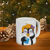 Leigha Marina's Mrs. Glacier The Teacher Penguin Ceramic Mug - 11oz