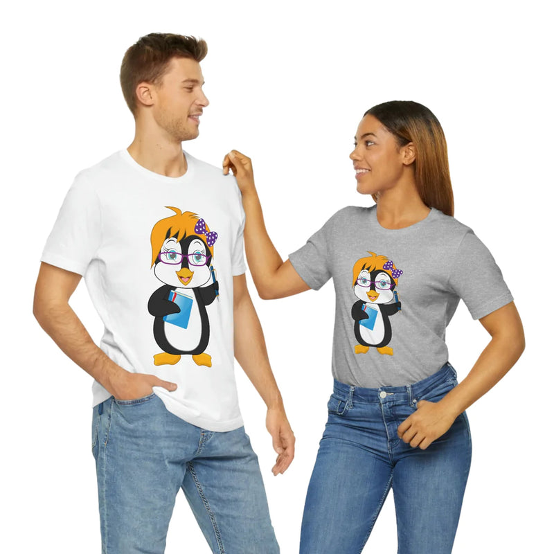 Adult-Size Mrs. Glacier The Penguin Tee - Leigha Marina Cartoon Design