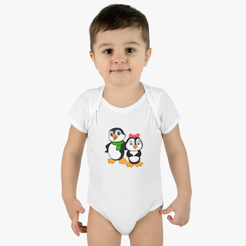Baby-Size Mommy & Daddy Penguins Onesie - Leigha Marina