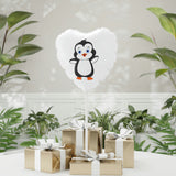 Balloon 11" White (Round & Heart-Shaped), Bebo The Penguin