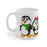 Leigha Marina's Mommy & Daddy Penguins Ceramic Mug - 11oz