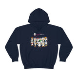 Adult-Size Unisex Penguin Paradise Hoodie: Cute Cartoon Penguins Design