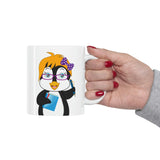 Leigha Marina's Mrs. Glacier The Teacher Penguin Ceramic Mug - 11oz