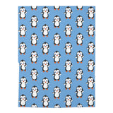Baby Swaddle Blanket - Light Blue - Leigha Marina's Bebo The Penguin