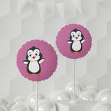 Balloon 11" Pink (Round & Heart-Shaped), Bebo The Penguin