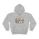 Adult-Size Unisex Penguin Paradise Hoodie: Cute Cartoon Penguins Design