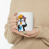 Leigha Marina's Mrs. Glacier The Teacher Penguin Ceramic Mug - 11oz