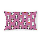 Pillow Sham - Pink - Bebo The Penguin Leigha Marina's Cartoon Design