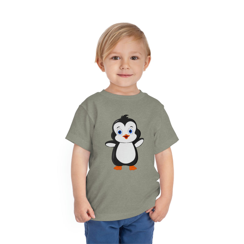 Toddler-Size Bebo The Penguin Tee - Leigha Marina Cartoon Design
