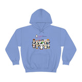 Adult-Size Unisex Penguin Paradise Hoodie: Cute Cartoon Penguins Design