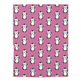 Baby Swaddle Blanket - Pink - Leigha Marina's Bebo The Penguin