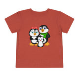 Toddler-Size Tee - Mommy, Daddy, and Bebo Penguins - Leigha Marina Cartoon Design