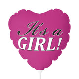Baby Shower Balloon - It's a Girl 11" Pink - Round & Heart-Shaped