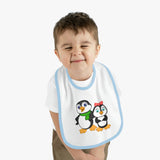 Leigha Marina's Baby Bib - Mommy & Daddy Penguins