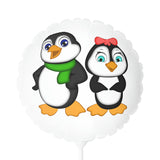 Balloon 11" White (Round & Heart-Shaped), Mommy & Daddy Penguins