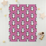 Soft Fleece Baby Blanket Light Pink - Leigha Marina's Bebo The Penguin