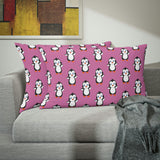 Pillow Sham - Pink - Bebo The Penguin Leigha Marina's Cartoon Design