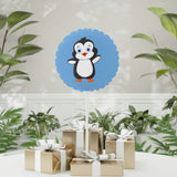 Balloon 11" Light Blue (Round & Heart-Shaped), Bebo The Penguin