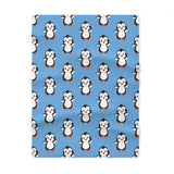 Soft Fleece Baby Blanket Light Blue - Leigha Marina's Bebo The Penguin