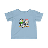 Baby-Size Tee - Mommy, Daddy, and Bebo Penguins - Leigha Marina Cartoon Design
