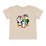 Toddler-Size Tee - Mommy, Daddy, and Bebo Penguins - Leigha Marina Cartoon Design