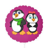 Balloon 11" Pink (Round & Heart-Shaped), Mommy & Daddy Penguins