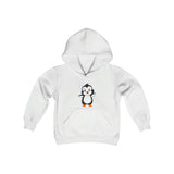 Youth-Size Bebo The Penguin Hoodie: Cute Cartoon Penguins Design