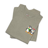 Mommy & Daddy Penguins Small Chest Print Tee
