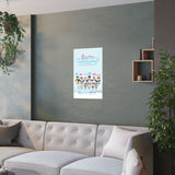 Penguin Family with Names Wall Poster