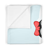 Mommy, Daddy, and Bebo Penguins Soft Fleece Baby Blanket