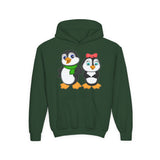 Mommy & Daddy Penguins Youth Hoodie