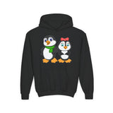 Mommy & Daddy Penguins Youth Hoodie