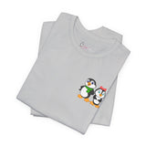 Mommy & Daddy Penguins Small Chest Print Tee
