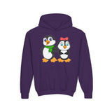 Mommy & Daddy Penguins Youth Hoodie