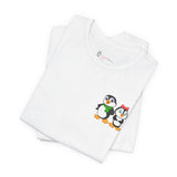 Mommy & Daddy Penguins Small Chest Print Tee