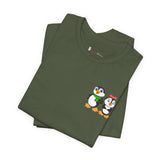Mommy & Daddy Penguins Small Chest Print Tee
