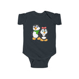 Baby-Size Mommy & Daddy Penguins Onesie - Leigha Marina
