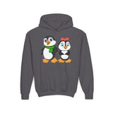 Mommy & Daddy Penguins Youth Hoodie