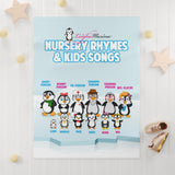 Penguin Family with Names Soft Fleece Baby Blanket