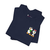 Mommy & Daddy Penguins Small Chest Print Tee
