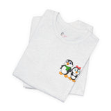 Mommy & Daddy Penguins Small Chest Print Tee