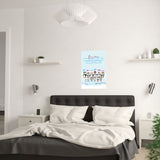 Penguin Family with Names Wall Poster