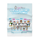 Penguin Family with Names Soft Fleece Baby Blanket