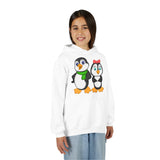 Mommy & Daddy Penguins Youth Hoodie